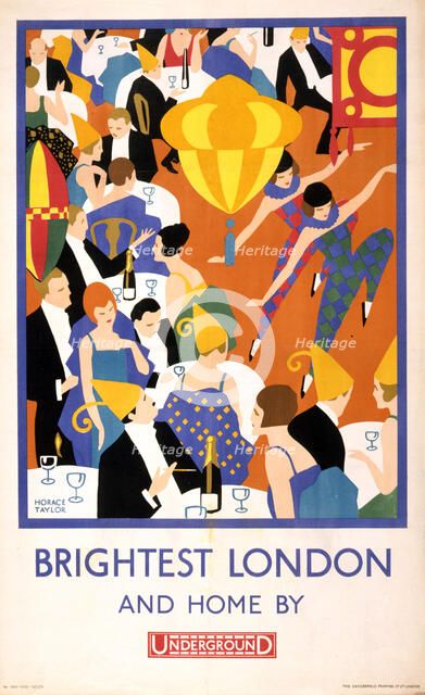 Brightest London and home by Underground , 1924. Creator: Taylor, Horace (1881-1934).