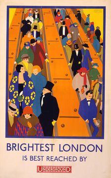 Brightest London is best reached by Underground , 1924. Creator: Taylor, Horace (1881-1934)
