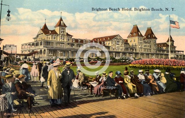 Brighton Beach Hotel, Brighton Beach, Coney Island, New York City, New York, USA, 1916. Artist: Unknown