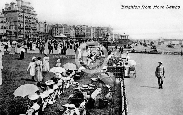 Brighton from Hove Lawns, Sussex, early 20th century.Artist: V&S Photo