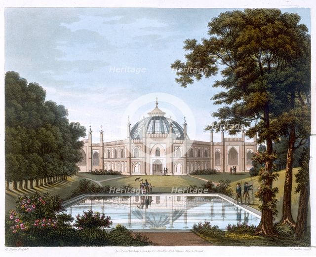 Brighton Pavilion, Sussex, c1816. Creator: Joseph Constantine Stadler.