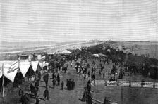Brighton Volunteer Review: defending force marching into position, seen from the Grand Stand, 1881. Creator: Unknown