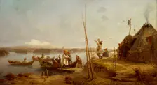 Bridal Homecoming at Lake Hornavan. Creator: Johan Fredrik Hockert