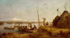 Bridal Homecoming at Lake Hornavan. Creator: Johan Fredrik Hockert