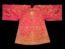 Bridal Long Pao (Dragon Robe), China, 1875/90, Qing dynasty (1644-1911). Creator: Unknown