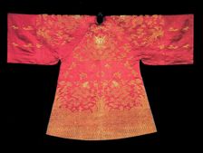 Bridal Long Pao (Dragon Robe), China, 1875/90, Qing dynasty (1644-1911). Creator: Unknown