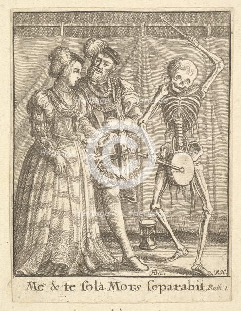 Bridal pair, from the Dance of Death, 1651. Creator: Wenceslaus Hollar.