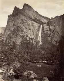 Bridal Veil Fall, 940 feet, Yosemite, ca. 1872, printed ca. 1876. Creator: Attributed to Carleton E. Watkins