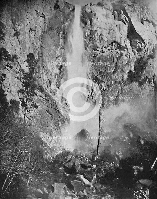 'Bridal Veil Fall, Yosemite, Cal.', c1897. Creator: Unknown.