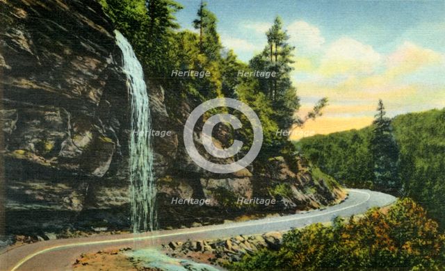 'Bridal Veil Falls, Western North Carolina', 1942. Creator: Unknown.