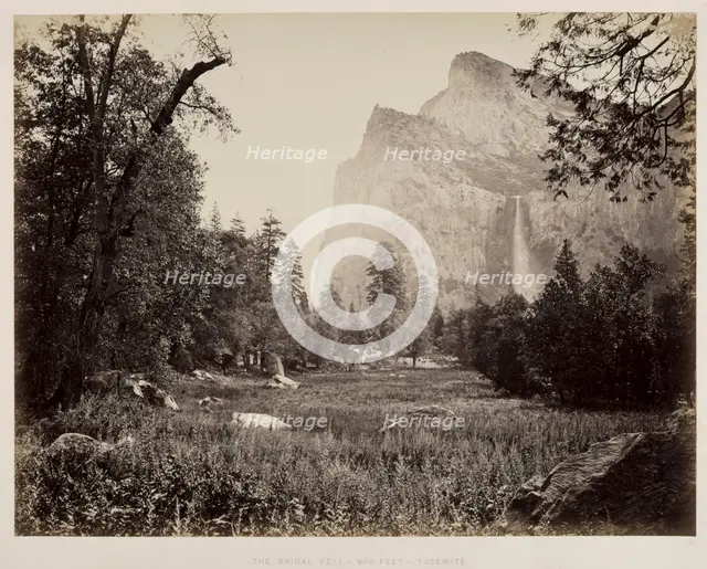 Bridal Veil, Yosemite, c. 1865-1866. Creator: Carleton E. Watkins (American, 1829-1916).