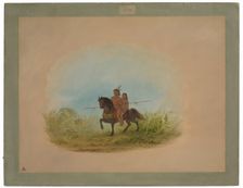 Bride and Groom on Horseback - Connibo, 1854/1869. Creator: George Catlin