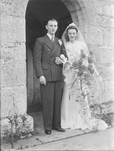 Bride and groom, c1935. Creator: Kirk & Sons of Cowes