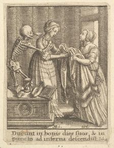 Bride, from the Dance of Death, 1651. Creator: Wenceslaus Hollar