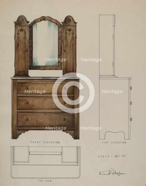 Bride's Bureau, c. 1936. Creator: Kurt Melzer.