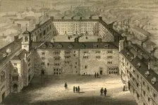 Bridewell as Rebuilt after the Fire, from an old print (1897). Creator: Unknown