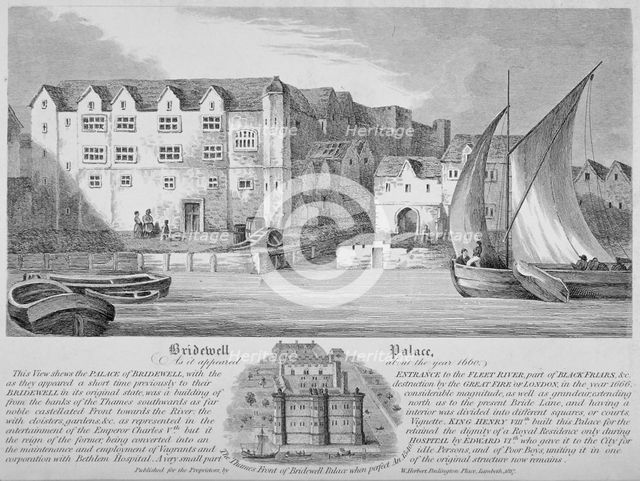 Bridewell, City of London, 1666 (1817). Artist: Anon
