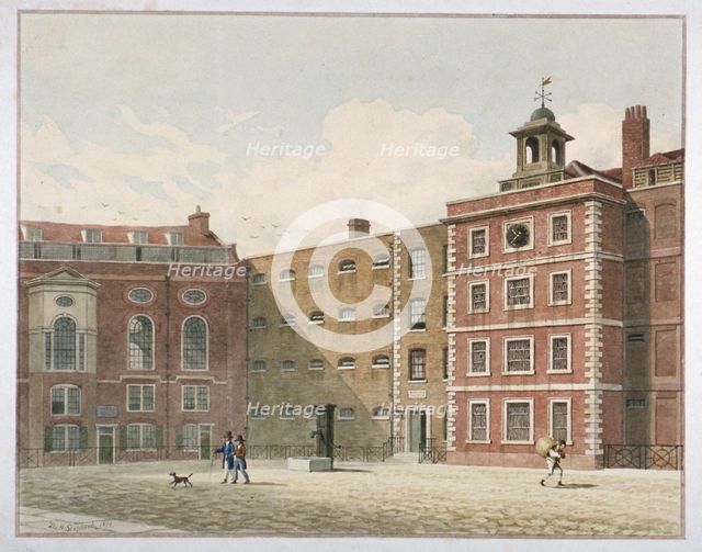 Bridewell, City of London, 1821. Artist: Thomas Hosmer Shepherd