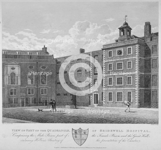 Bridewell, City of London, 1822. Artist: Thomas Dale