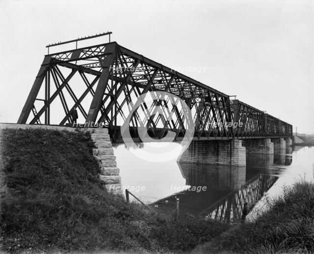 Bridge near Nelson, Rock River, Ill., ca 1898. Creator: Unknown.