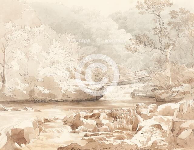 Bridge Near Waters-Meet, Lynton, North Devon, first half 19th century. Creator: James Bulwer.