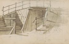 Bridge over a canal, c.1783-c.1797. Creator: Johannes Huibert Prins