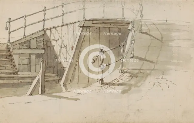 Bridge over a canal, c.1783-c.1797. Creator: Johannes Huibert Prins.