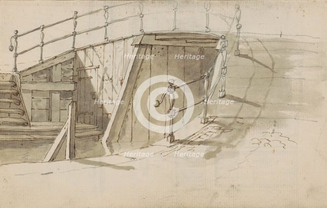Bridge over a canal, c.1783-c.1797. Creator: Johannes Huibert Prins.
