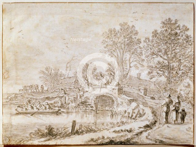 'Bridge Over a Channel (Month of May)', 1656. Artist: Pieter Molijn