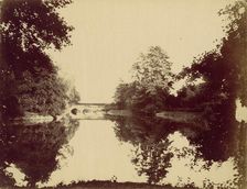 Bridge Over a Pond, 1850s. Creator: Unknown
