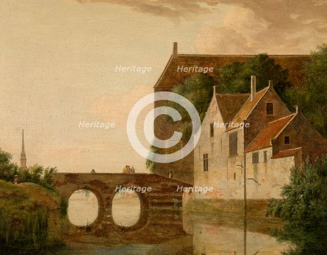 Bridge over a River, c1660-1710. Creator: Jan van der Heyden.