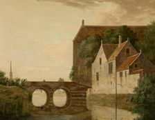 Bridge over a River, c1660-1710. Creator: Jan van der Heyden