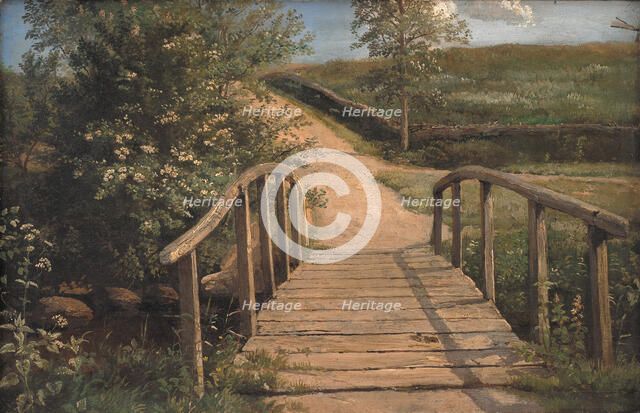 Bridge over a Stream in Assens, Funen, 1842. Creator: Dankvart Dreyer.