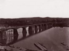 Bridge over Tennessee River at Chattanooga, ca. 1864. Creator: George N. Barnard