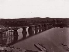 Bridge over Tennessee River at Chattanooga, ca. 1864. Creator: George N. Barnard