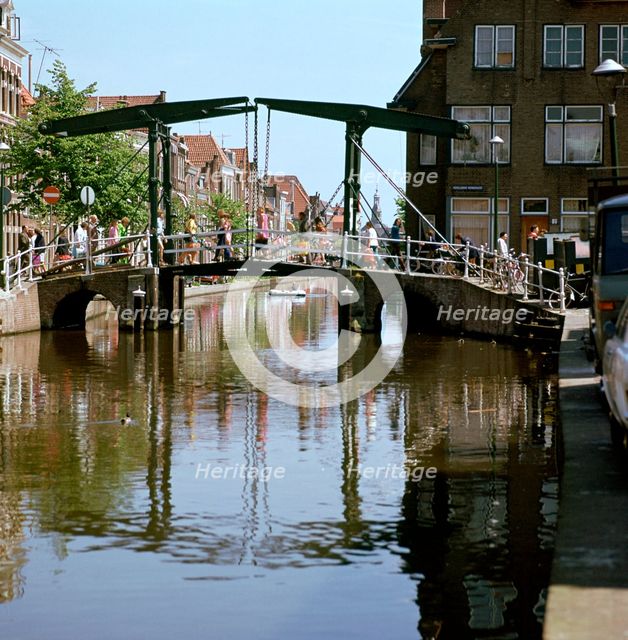 Bridge over the Oude Rijn in Leiden. Artist: CM Dixon Artist: Unknown