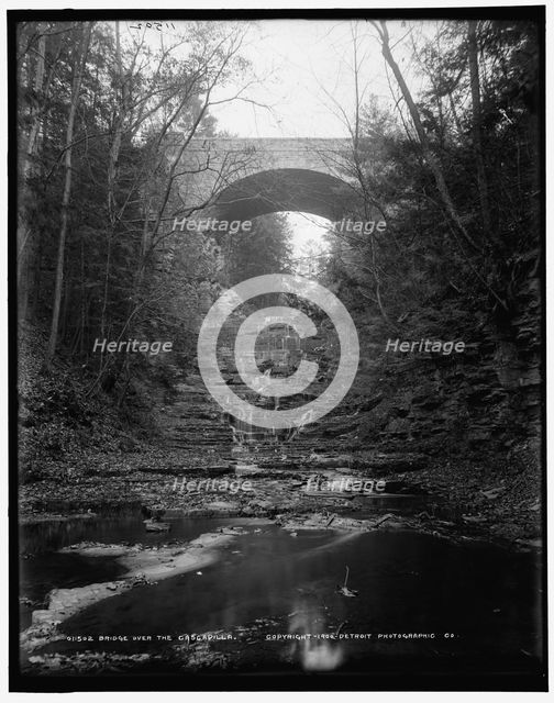 Bridge over the Cascadilla, c1900. Creator: Unknown.