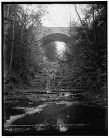 Bridge over the Cascadilla, c1900. Creator: Unknown