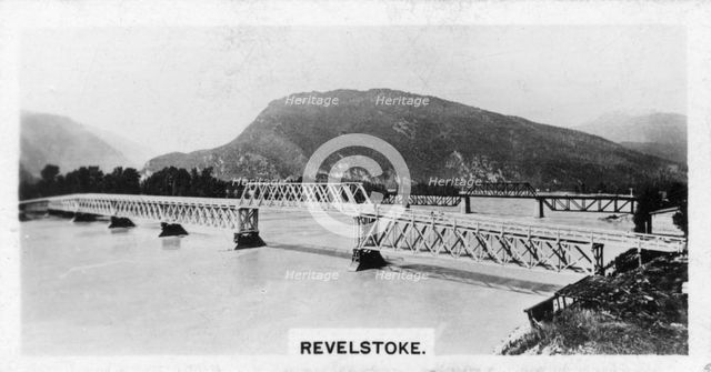 Bridge over the Columbia River, Revelstoke, British Columbia, Canada, c1920s. Artist: Unknown