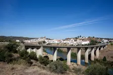 Bridge over the Guadiana River, Mertola, Portugal, 2009. Creator: Samuel Magal