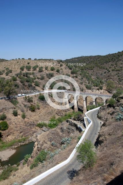 Bridge over the Guadiana River, Mertola, Portugal, 2009. Creator: Samuel Magal.