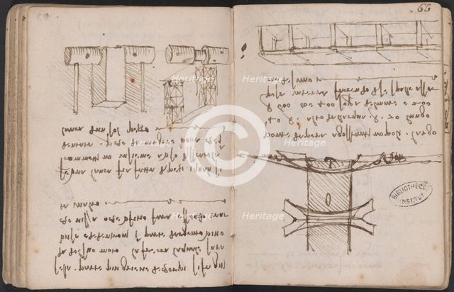 Bridge over the Golden Horn. From Paris Manuscript L, 1502. Creator: Leonardo da Vinci (1452-1519).