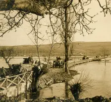 Bridge over the River Meuse at Dugny, northern France, c1914-c1918