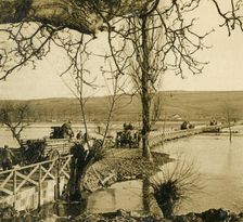 Bridge over the River Meuse at Dugny, northern France, c1914-c1918