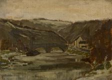 Bridge over the River Lesse, c1860-1890. Creator: Félicien Rops