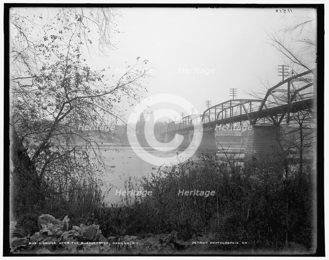 Bridge over the Susquehanna, Oswego i.e., Owego, N.Y., between 1898 and 1901. Creator: Unknown.