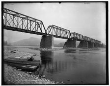 Bridge over the Susquehanna, Pittston, Pa., between 1890 and 1901. Creator: Unknown