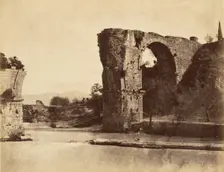 Bridge of Augustus at Nani, 1853-56. Creator: Possibly by Jane Martha St. John