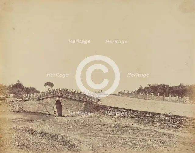 Bridge of Palichian Near Pekin, the Scene of the Fight with Imperial Chinese..., September 21, 1860. Creator: Felice Beato.