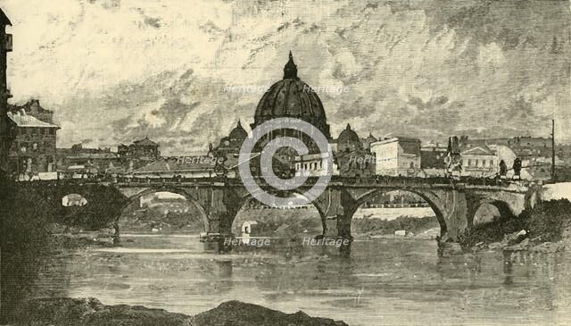 'Bridge of St. Angelo, Rome', 1890.   Creator: Unknown.